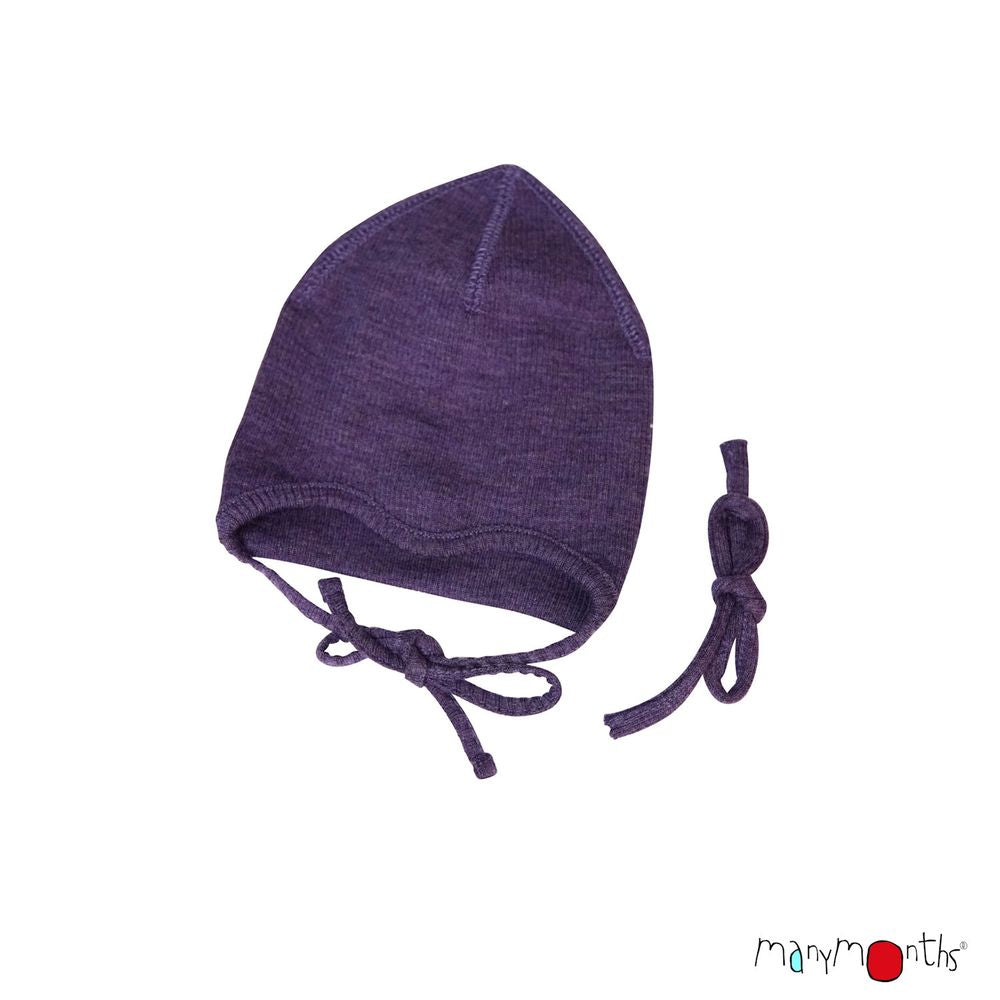 ManyMonths bonnet bebe evolutif laine merinos violet babycap dustygrape