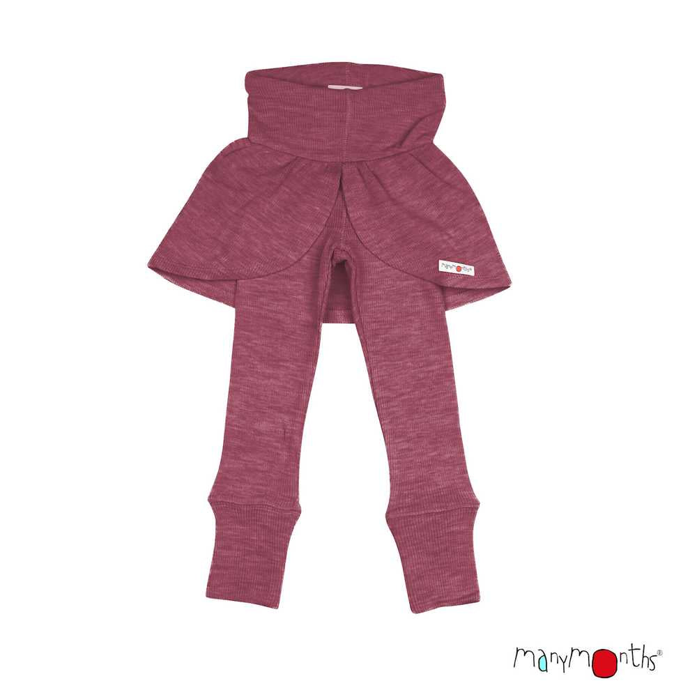 Leggings Butterfly papillon ManyMonths avec jupe enfant laine mérinos