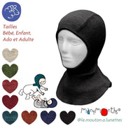 Cagoule Manymonths en laine mérinos enfant et adulte – PREVENTE 2025/26