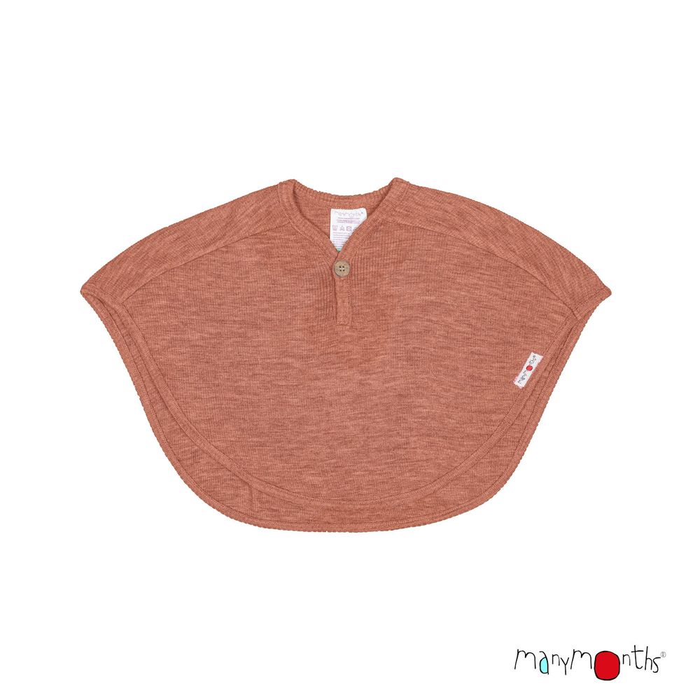 ManyMonths Cape enfant laine merinos multicape terre cuite PottersClay laine merinos