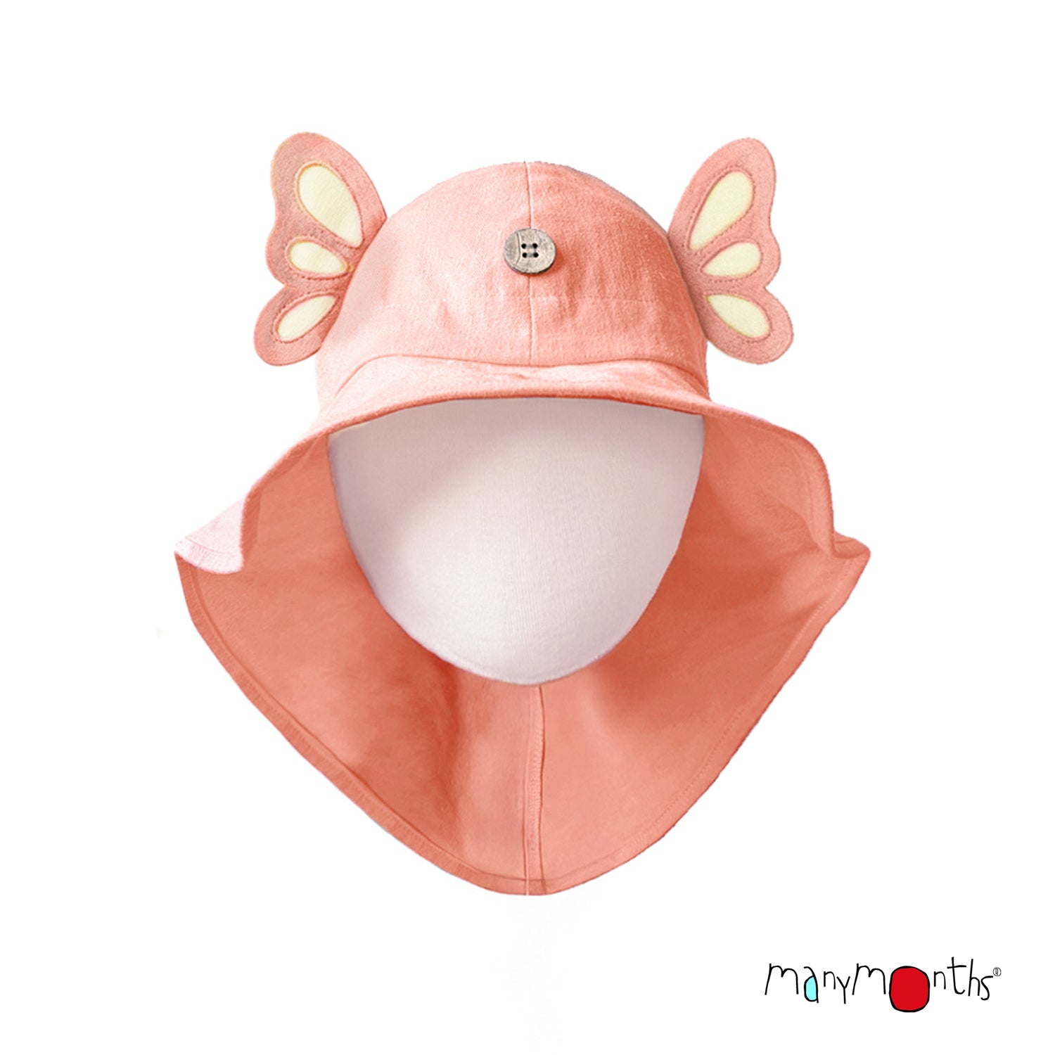 Chapeau de soleil Papillon - Chapeau évolutif "Butterfly" ManyMonths chanvre et coton bio - NOUVEAUTE en Prévente!