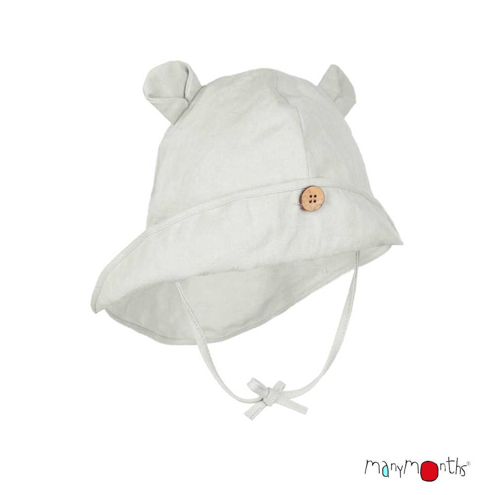 chapeau avec oreilles oursons pour bébé enfant évolutif été chanvre coton bio ManyMonths ECO Hempies mixte naturel