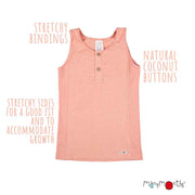 ManyMonths debardeur enfant chanvre coton bio rose peche