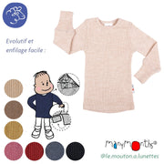 Tricot manches longues en laine mérinos enfant ManyMonths – PREVENTE 2026/27