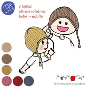 Bonnet en laine mérinos ManyMonths - Earflap beanie enfant et adulte – PREVENTE 2026/27
