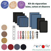 Kit de réparation pour vêtements ManyMonths laine mérinos et chanvre – PREVENTE 2026/27