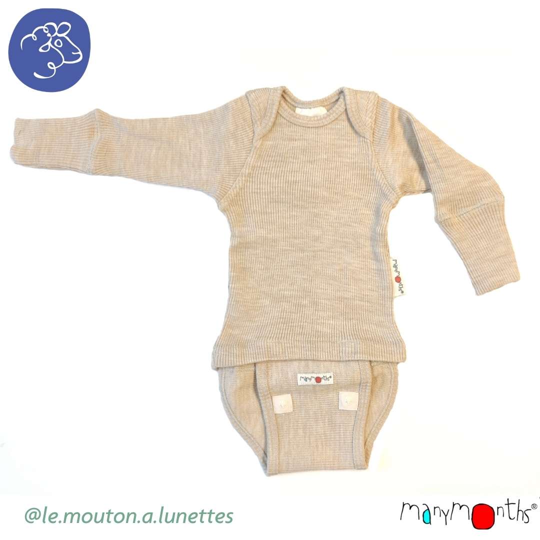 Body bébé laine mérinos Manymonths Woollies 2023
