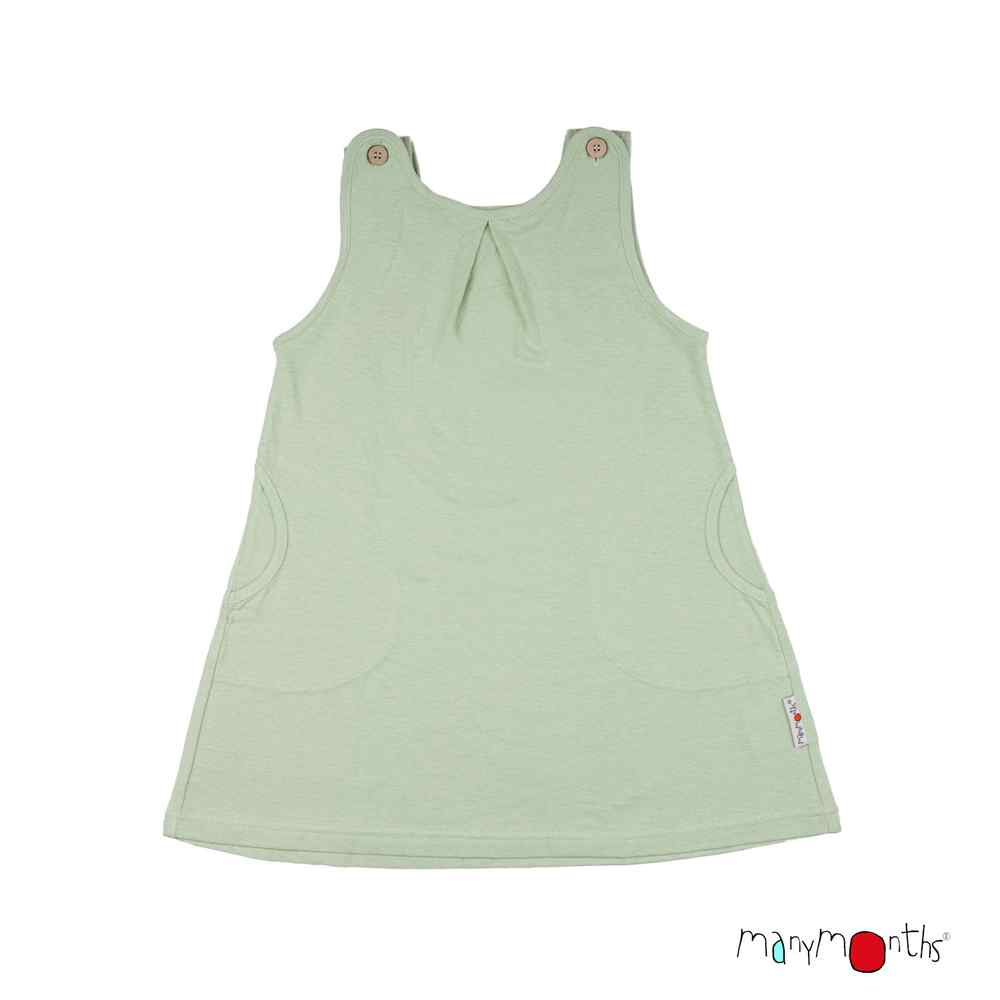 Manymonths ECO Hempies robe tunique evolutive chanvre coton bio vert light jade