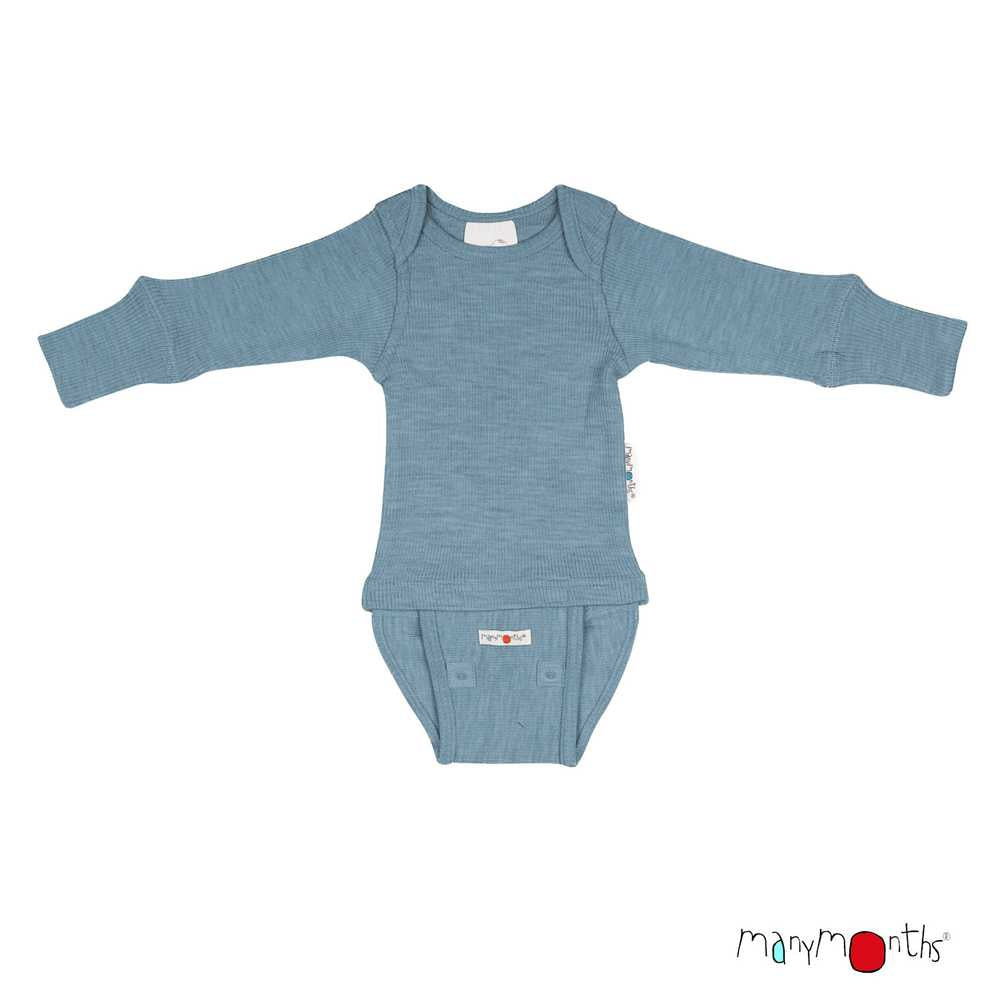 Body évolutif manymonths en laine mérinos oekotex pour bébé