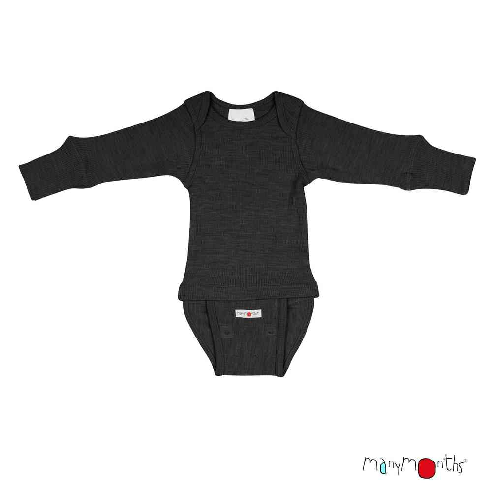 Body évolutif manymonths en laine mérinos oekotex pour bébé