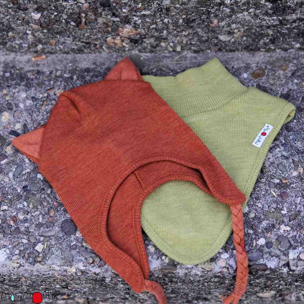 Kitty earflap beanie ManyMonths Bonnet chat enfant oreilles en laine mérinos