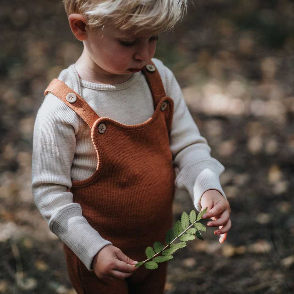 Romper salopette bébé Manymonths en laine mérinos