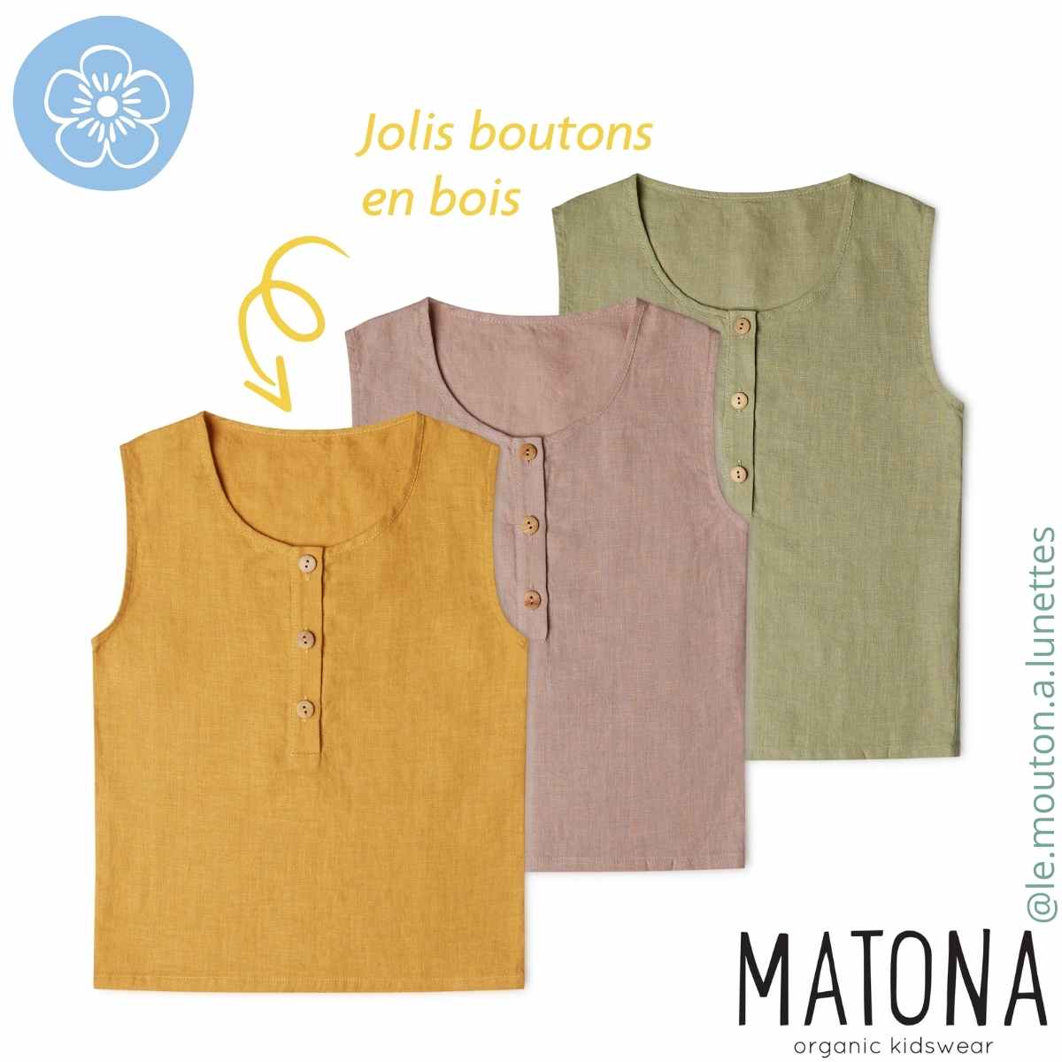 débardeur enfant en lin matona