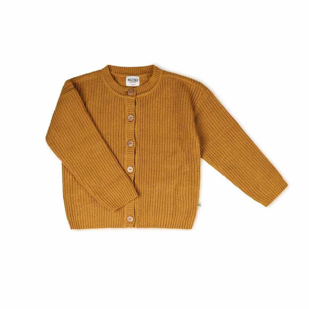 Matona_nico-gilet-enfant-moutarde_laine-recyclee-cachemire-devant