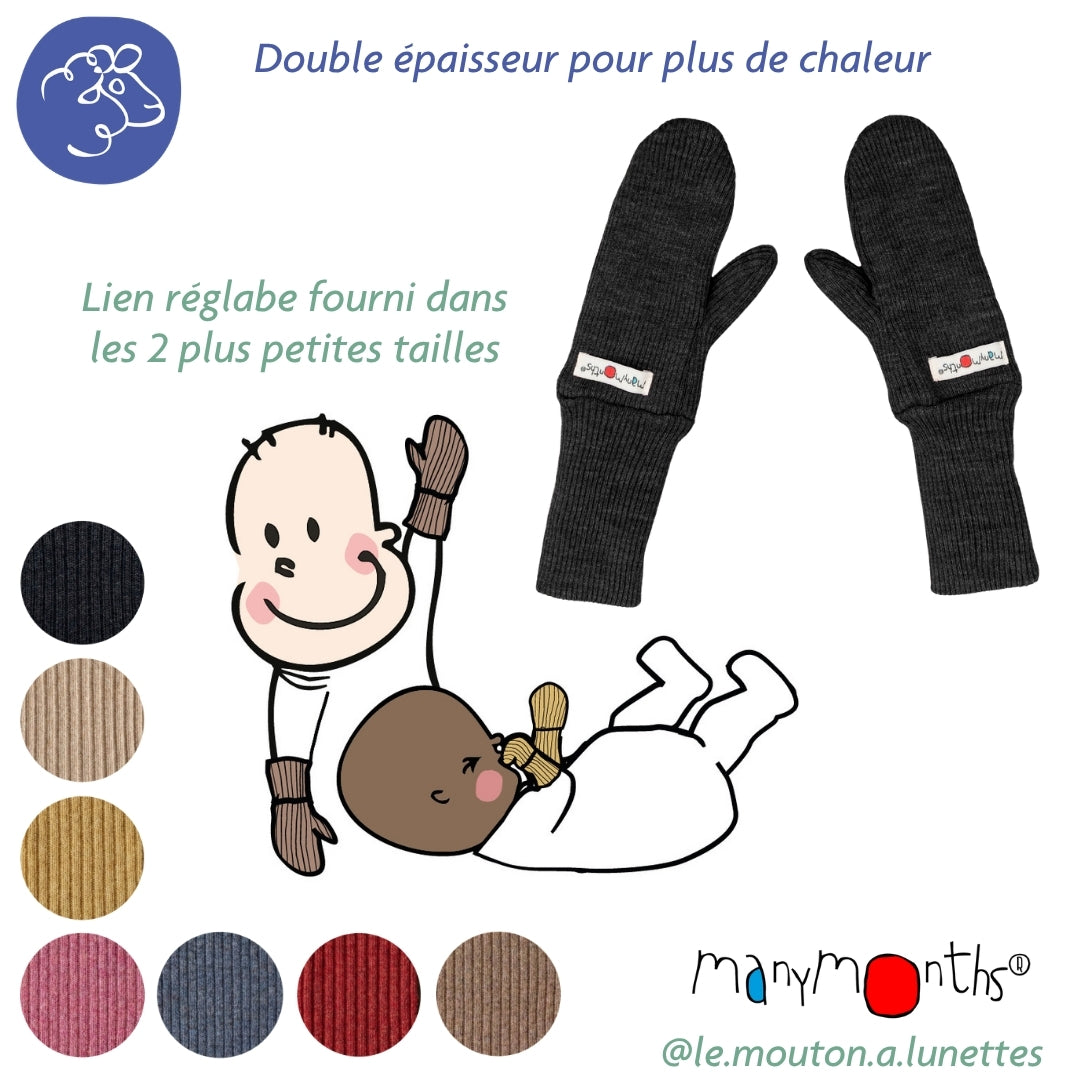Moufles en laine mérinos ManyMonths bébé et enfant  – PREVENTE 2026/27