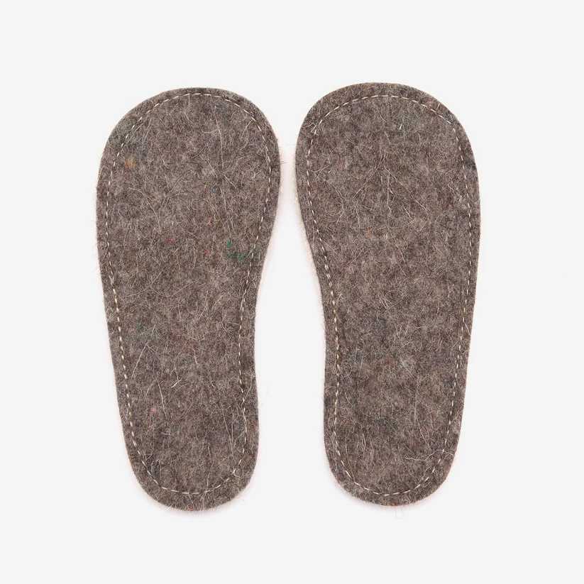 semelles en laine barefoot double face semelles chaudes isolantes pour chaussures minimalistes en laine feutrée et laine polaire