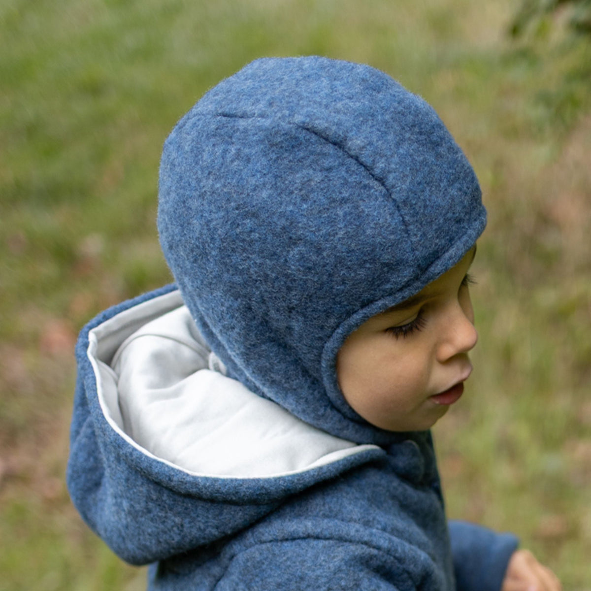 Cagoule en polaire de Laine mérinos Bio doublée coton - IOBIO by POPOLINI