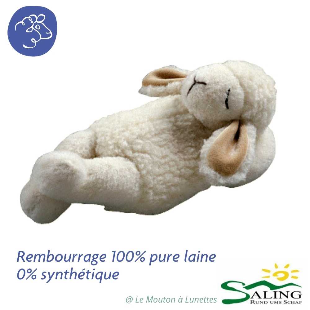 doudou laine peluche agneau dormeur saling