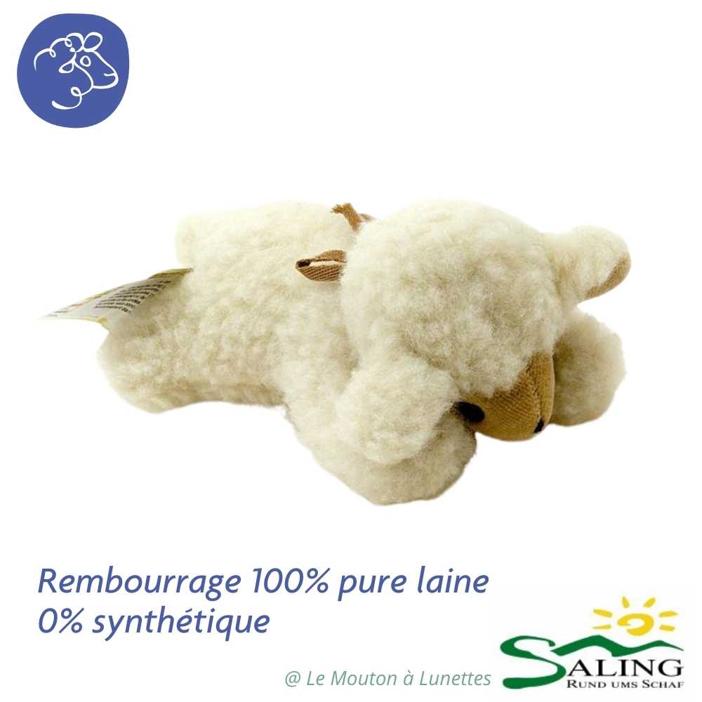 doudou laine petite peluche agneau saling
