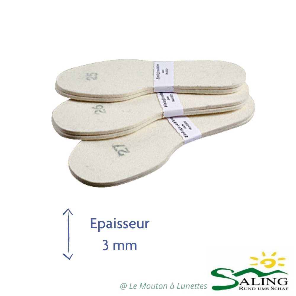 semelles en feutre de laine isolantes SALING