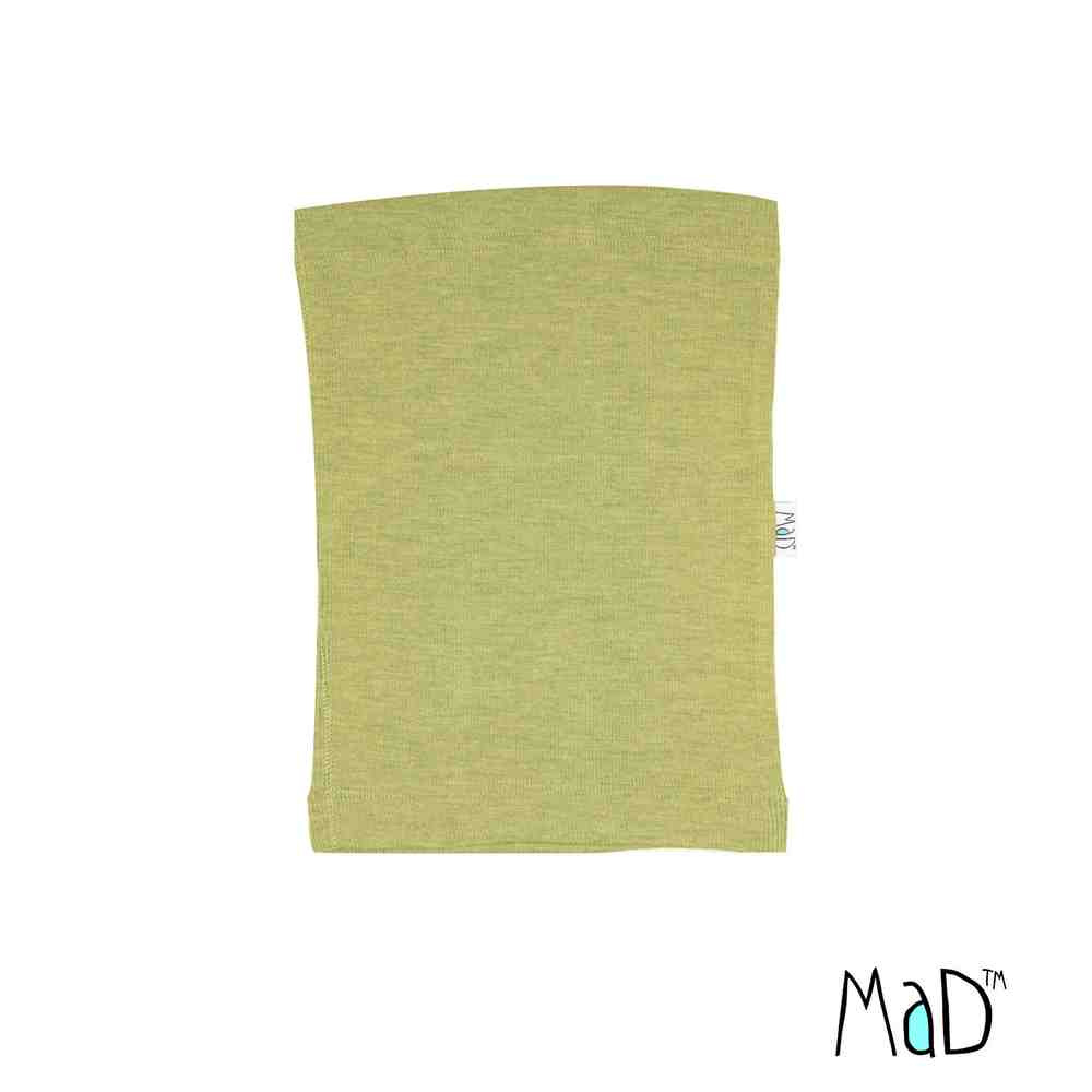 SNOOD ADULTE MaM Woollies_ManyMonths_2022_2023_snood en laine merinos vert Pea purée