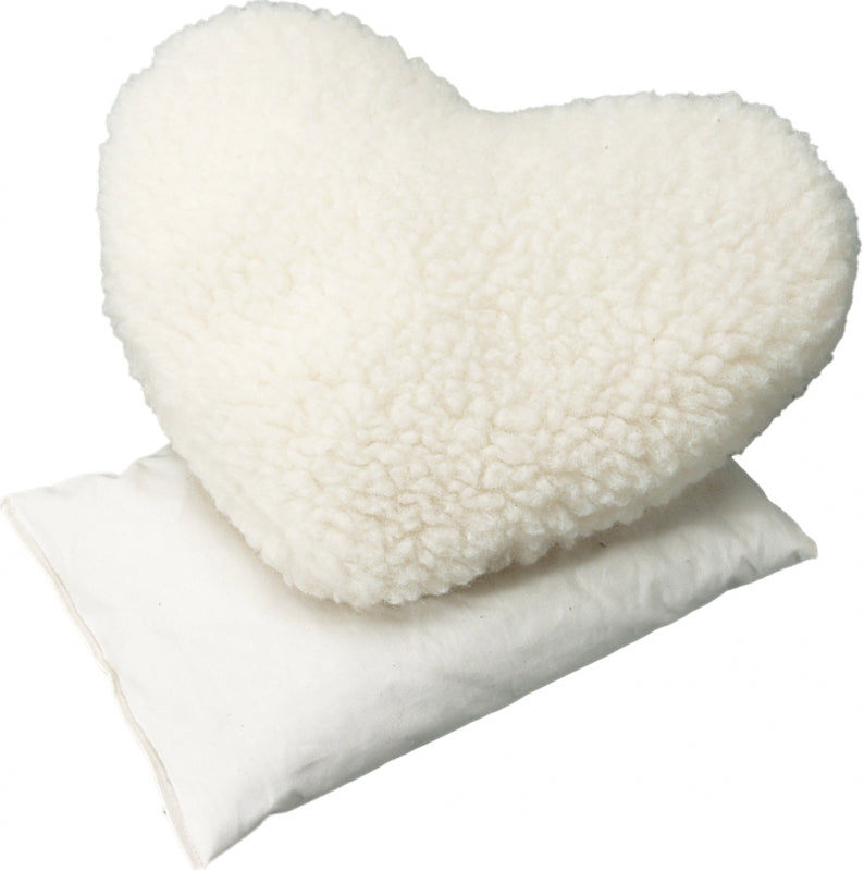 Doudou bouillotte aux noyaux de cerises - Cœur en laine SALING