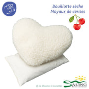 Doudou bouillotte aux noyaux de cerises - Cœur en laine SALING