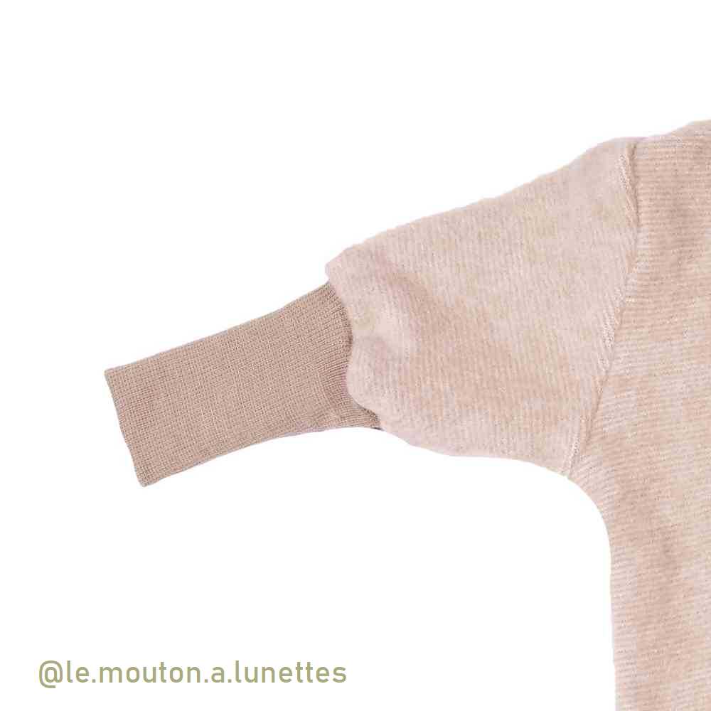Veste polaire évolutive naturelle et bio Cosilana pour bébé et enfant manches longues