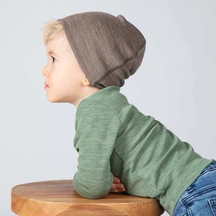 Bonnet fin en laine et soie pour enfant et adulte - Engel Natur