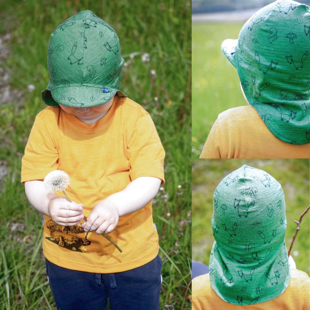 Casquette laine et soie – Protection solaire naturelle Glückskind