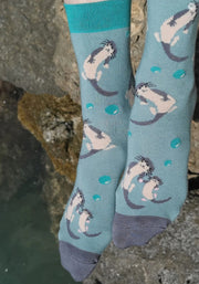 Chaussettes en coton bio "Loutres" - pointures 23 à 34 - Fräulein Prusselise