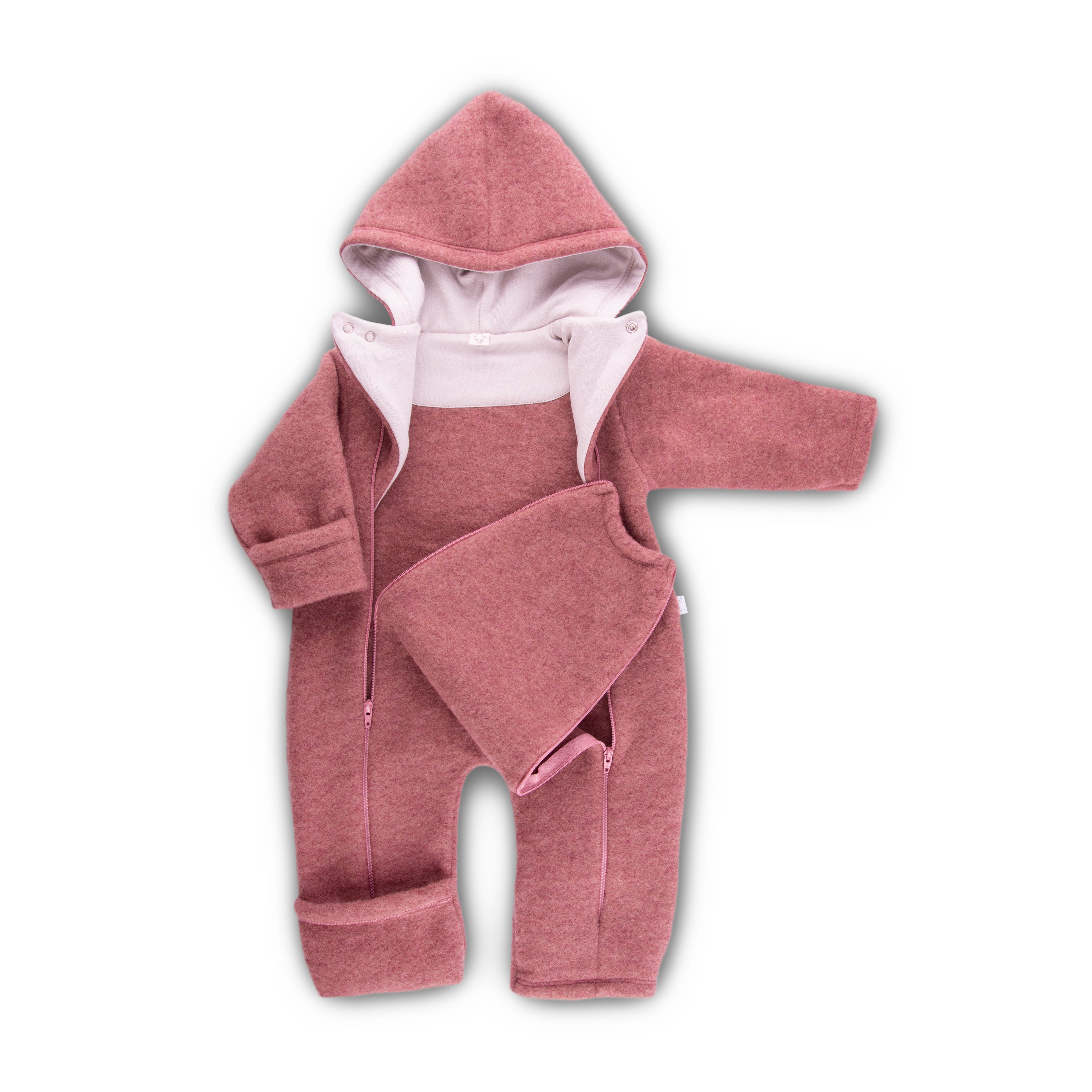 Combinaison pilote bébé en polaire de laine bio - IOBIO by POPOLINI
