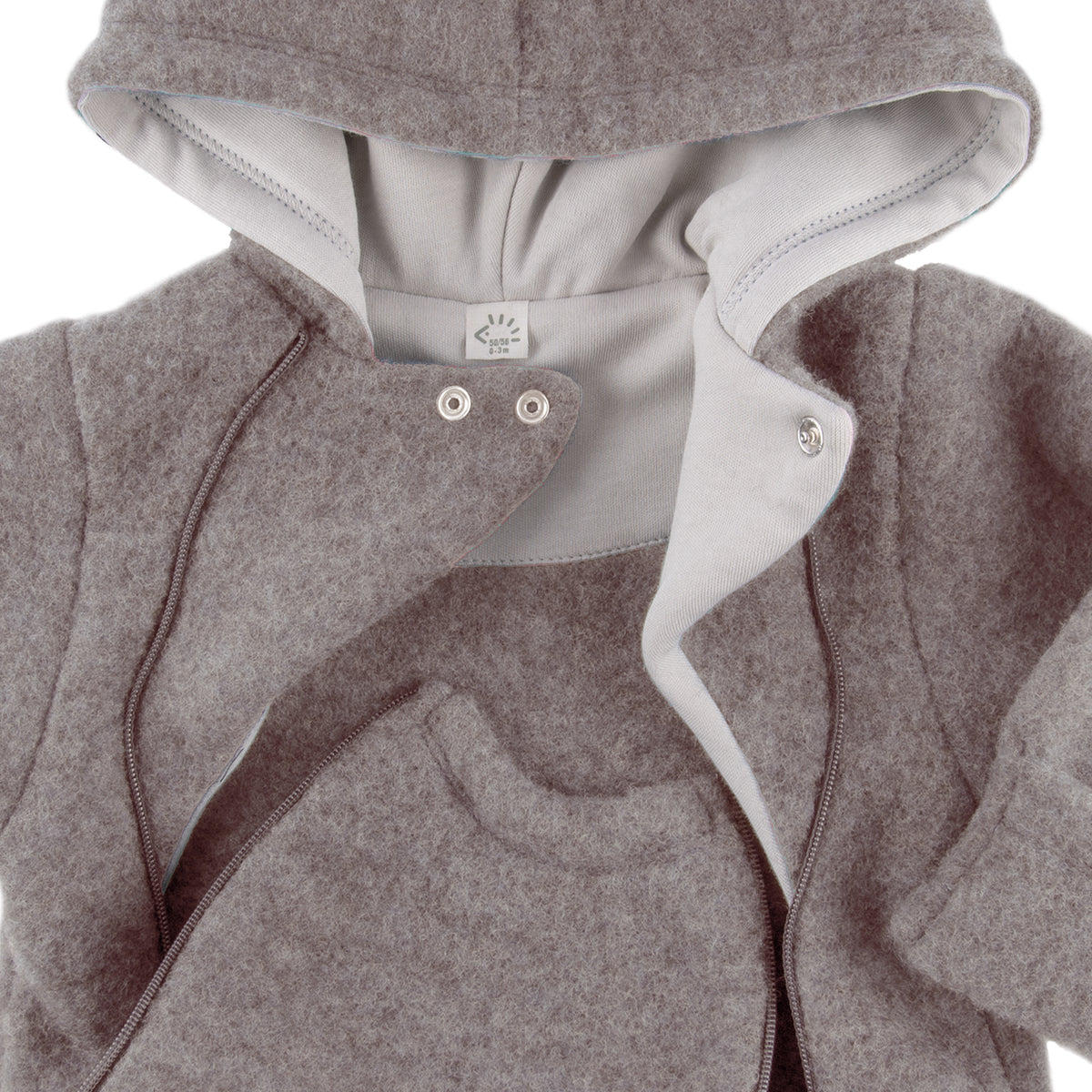 Combinaison pilote bébé en polaire de laine bio - IOBIO by POPOLINI