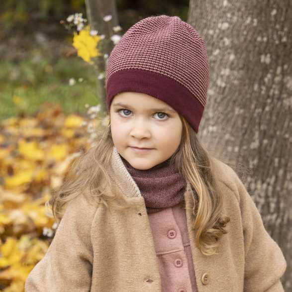 Bonnet disana beanie en laine mérinos tricot bio enfant et bébé