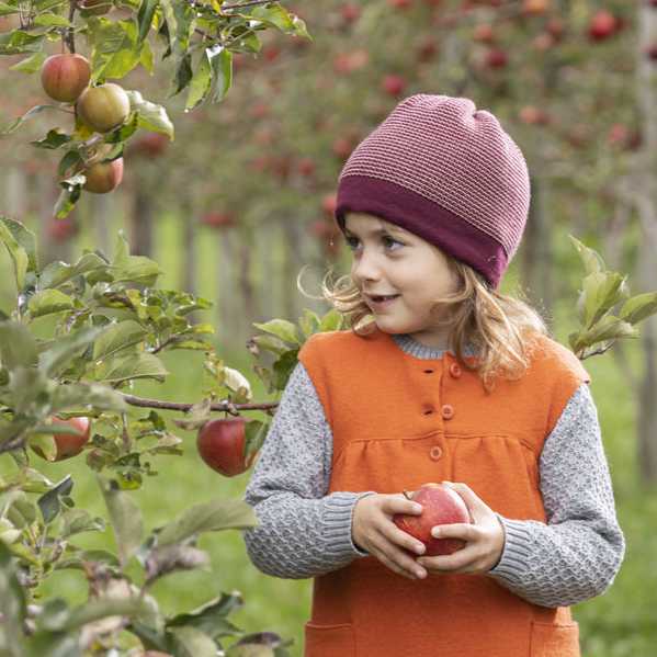 Bonnet disana beanie en laine mérinos tricot bio enfant et bébé
