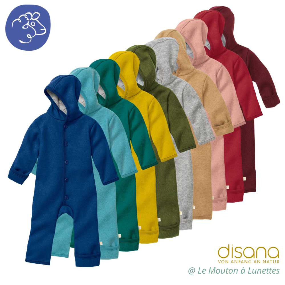 combinaison bébé hiver disana en laine bouillie bio