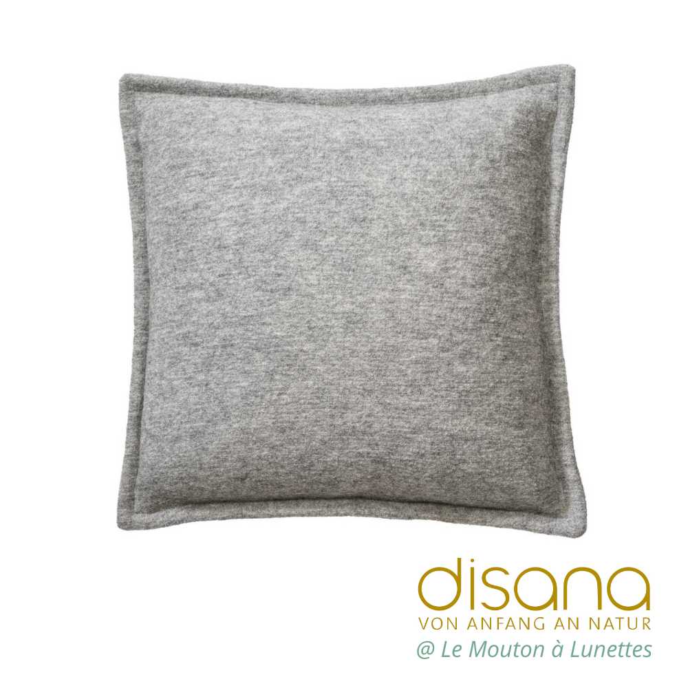 Disana housse de coussin laine bouillie bio merinos pour la maison gris