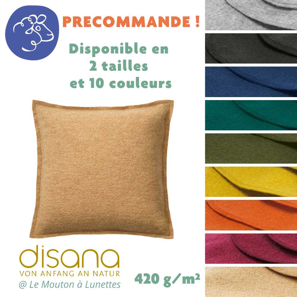 Disana coussin laine bouillie bio merinos pour la maison Housse disana living