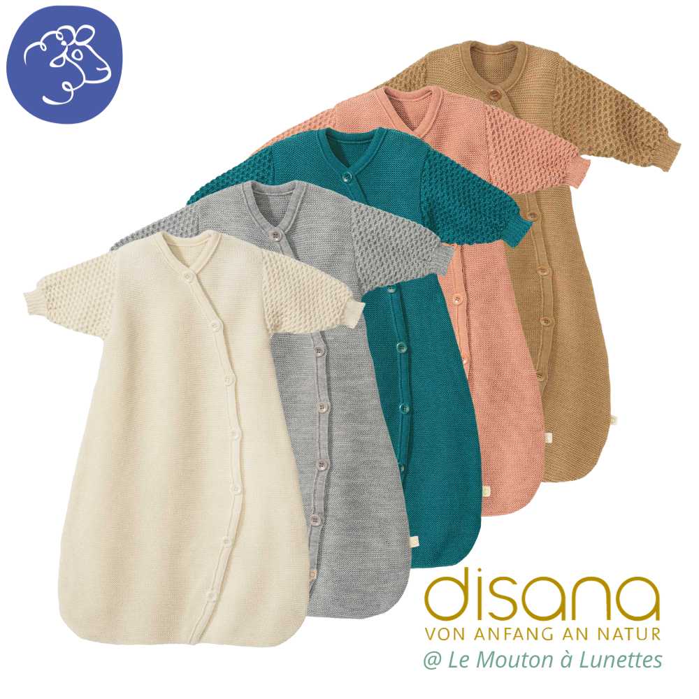 DISANA gigoteuse turbulette bébé tricot laine merinos bio