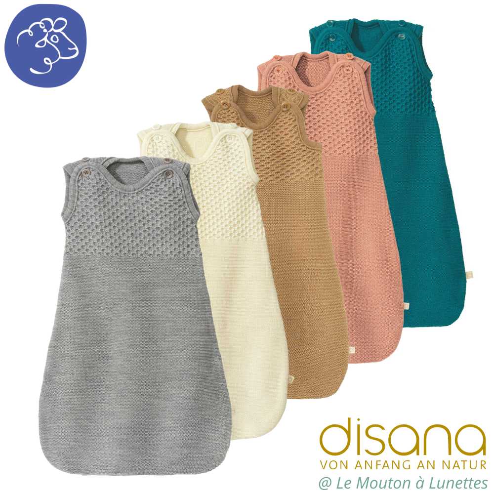 DISANA gigoteuse turbulette bébé tricot laine merinos bio