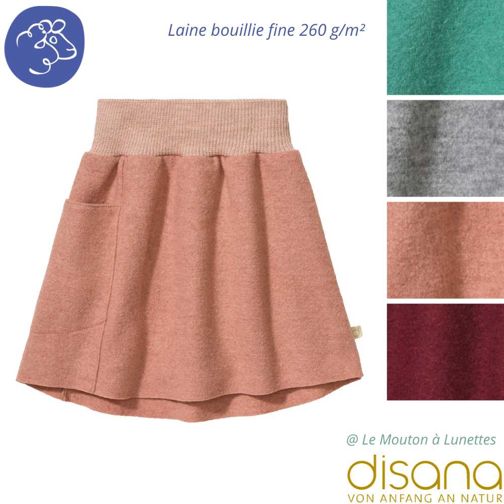jupe en laine disana pour enfant laine mérinos bio 4 saisons