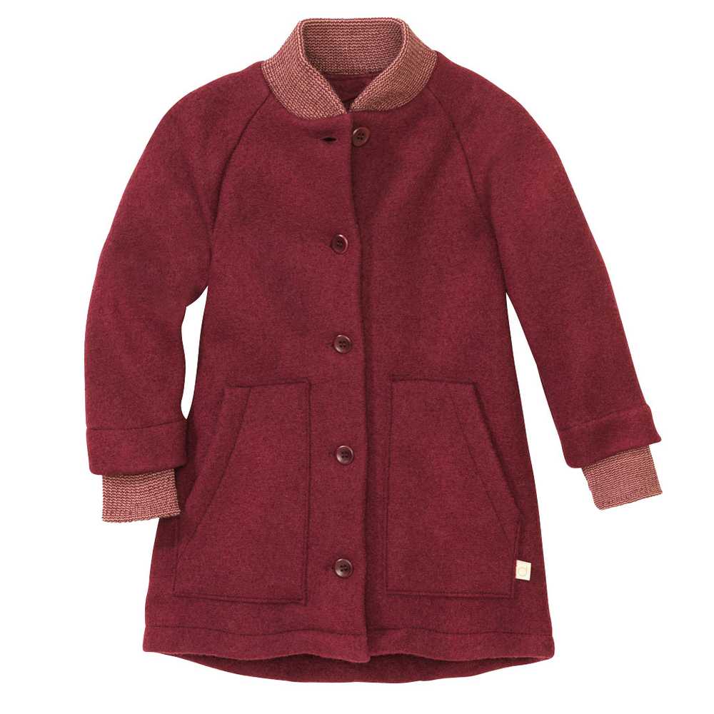 manteau hiver fille disana en laine bouillie bio pour enfant cassis