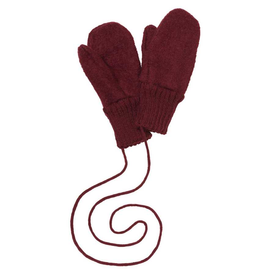 Moufles en laine bouillie enfant disana cassis