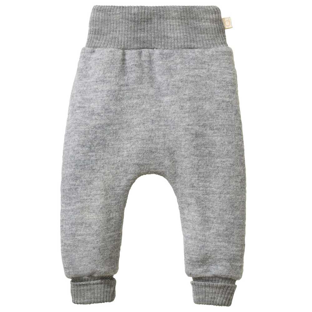 Pantalon bébé disana en laine bouillie fine légère mixte bio gris