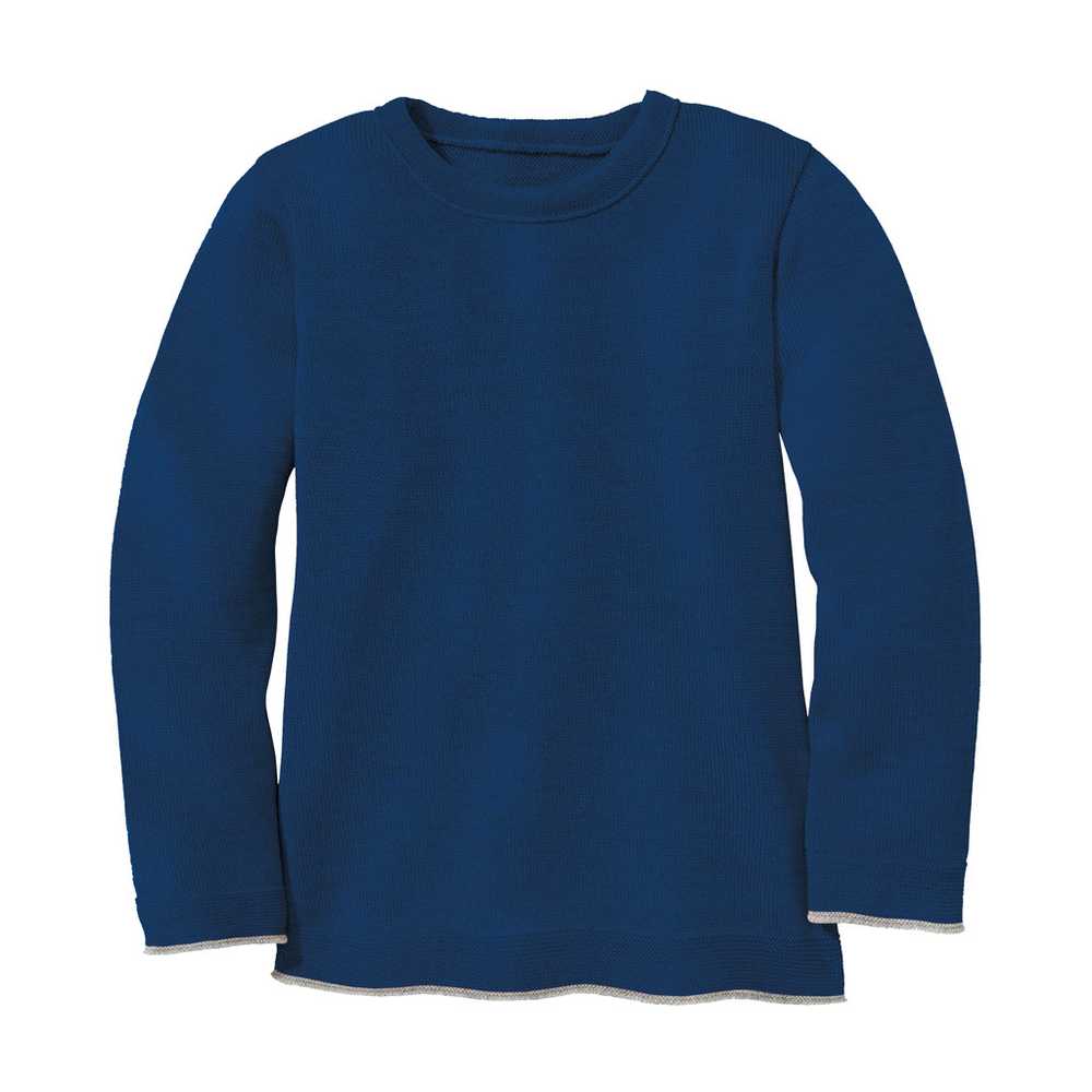 pull enfant disana laine mérinos bio mixte bleu marine