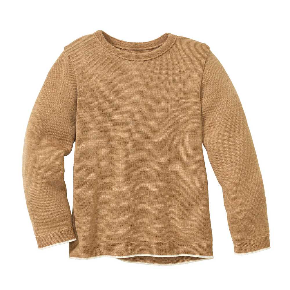 pull enfant disana laine mérinos bio caramel
