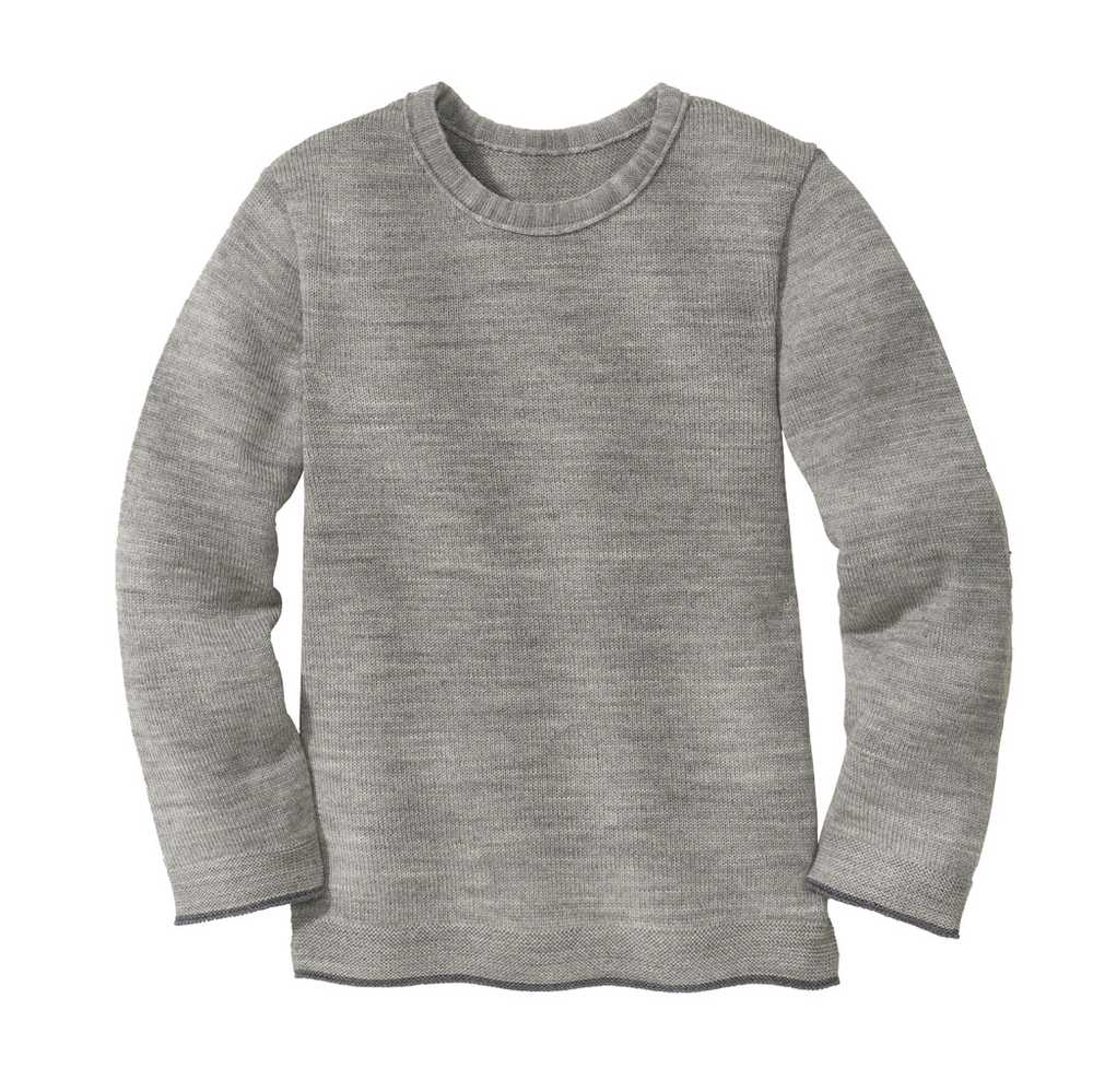 pull enfant disana laine mérinos bio mixte gris clair