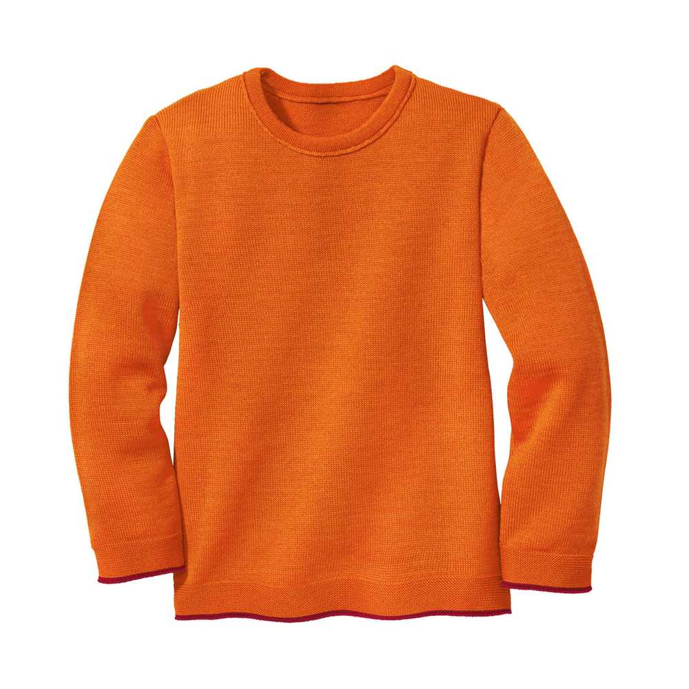 pull enfant disana laine mérinos bio mixte orange