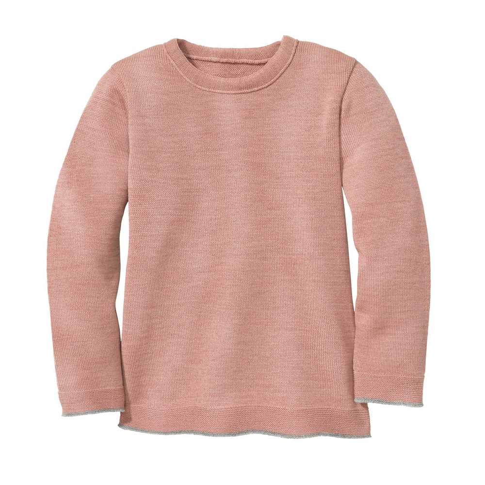 pull enfant disana laine mérinos bio mixte rose poudre