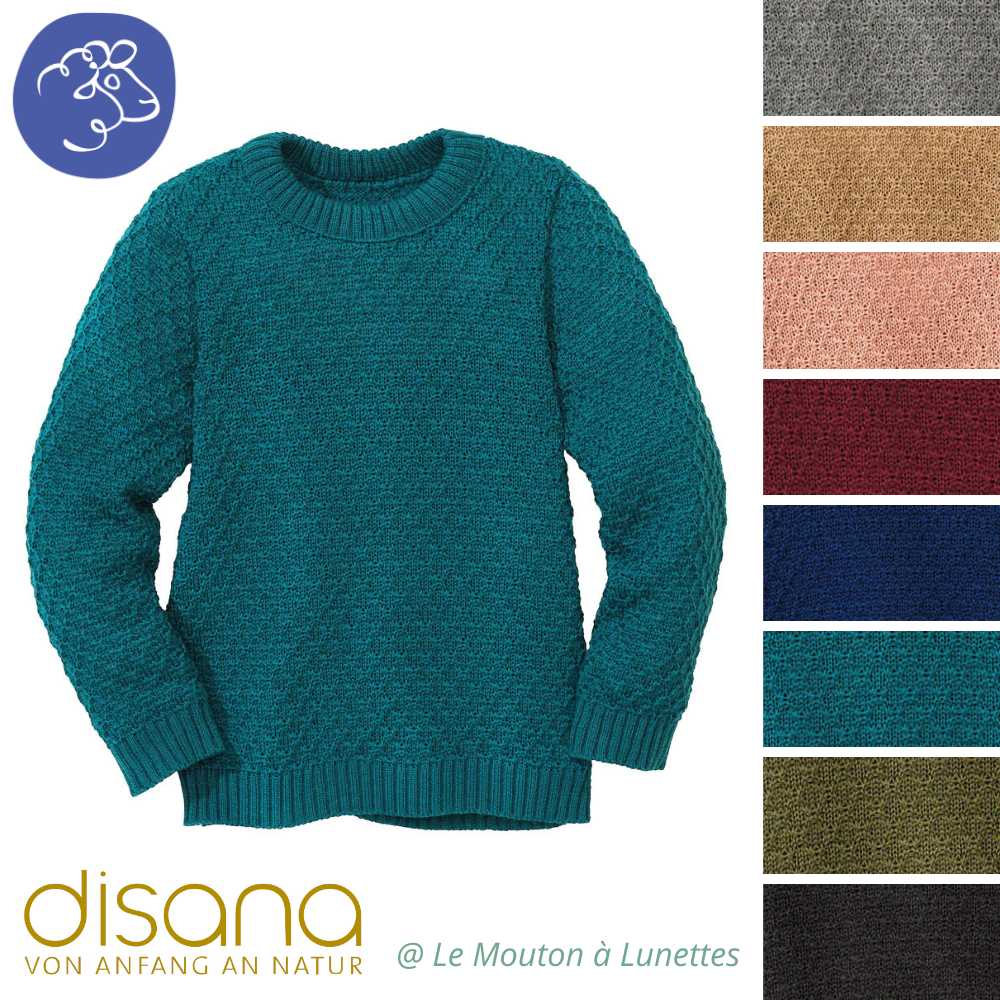pull Aran laine mérinos disana enfant bio